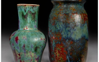 79191: Two Pierre-Adrien Dalpayrat Oxblood Glazed Vases