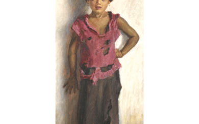 ALEXANDRE ROUBTZOFF (1884-1949) "SADA" Huile sur toile, signe, date "7.9.10...