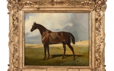 Alfred de Dreux Paris, 1810 - 1860 Cheval bai tourné vers la gauche