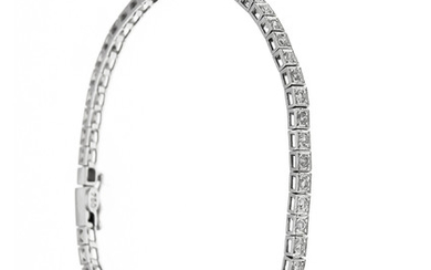 Brilliant bracelet WG 750/000 with 22 diamonds, total...
