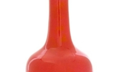 * A Chinese Copper Red Glazed Porcelain Bottle Vase