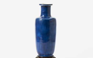 A Chinese powder-blue baluster vase