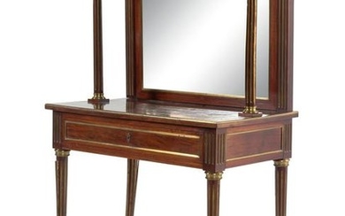 A Directoire Style Gilt Metal Mounted Mahogany Dressing