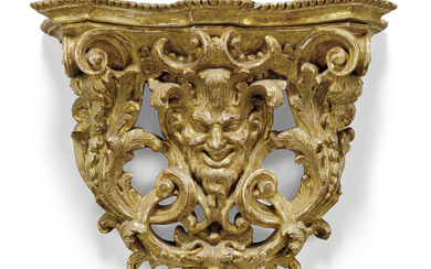 AN EARLY LOUIS XV GILTWOOD WALL-BRACKET, SECOND QUARTER 18TH CENTURY