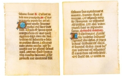 Pair of illuminated manuscript leaves
