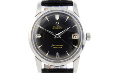 OMEGA - a gentleman's stainless steel Seamaster Calendar wrist watch.