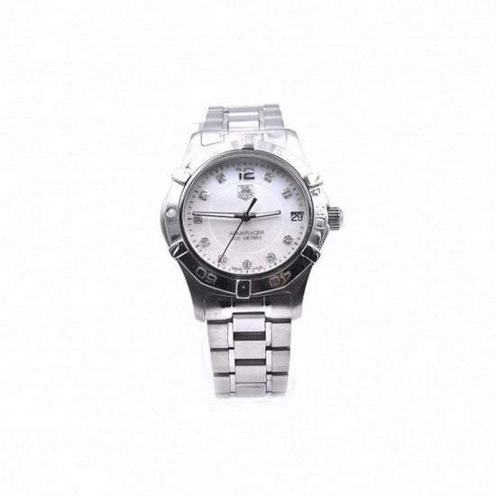 Tag Heuer Ladies Midsize Aquaracer White MOP Dial Watch