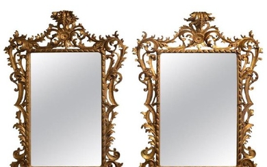 Pair of Rococo Classical Giltwood Mirrors