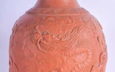 A 19TH CENTURY JAPANESE MEIJI PERIOD REDWARE POTTERY