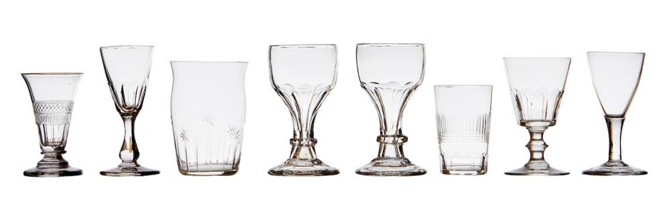 A COLLECTION OF ANTIQUE AND LATER GLASSWARE