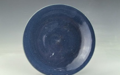 A Chinese Powder Blue Porcelain Big Plate