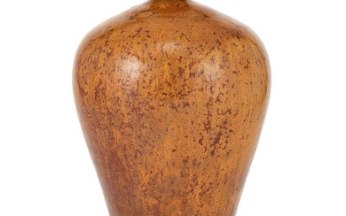 A Chinese iron-rust glazed meiping vase
