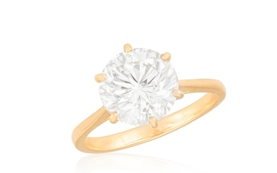 A DIAMOND SINGLE-STONE RING The brilliant-cut diamond withi...