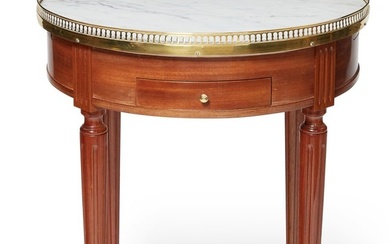 A Louis XVI style mahogany bouillotte table