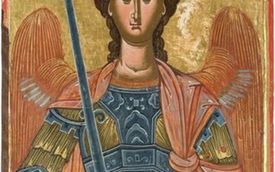 A MONUMENTAL ICON SHOWING THE ARCHANGEL MICHAEL