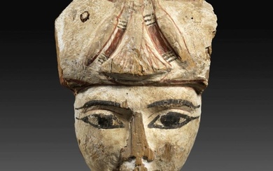 A New Kingdom wooden mask.