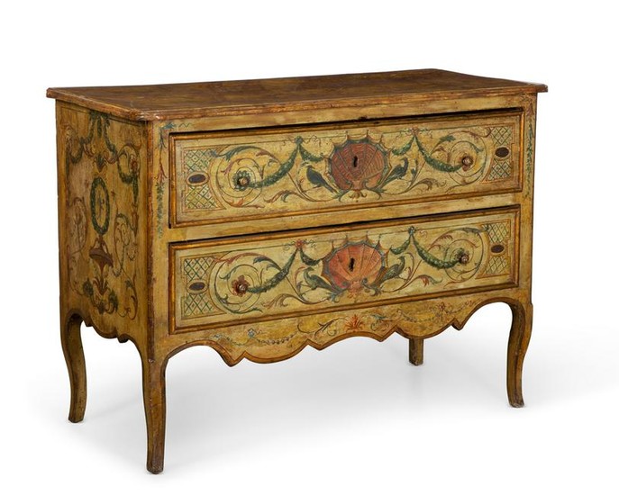 A North Italian Rococo painted commode