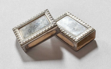 A Pair of Silver Match-Box Covers, Retailed by Cartier, 20th...