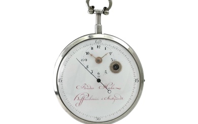 A Stuttgart pocket watch of museum quality with regulator dial...