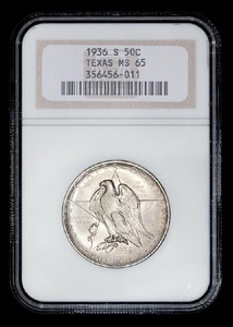 A United States 1936-S Texas Commemorative 50c Coin