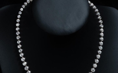 A Victorian diamond rivière necklace