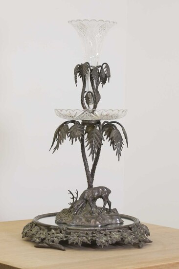 A Victorian silver-plated centrepiece in the manner of Elkington & Co.