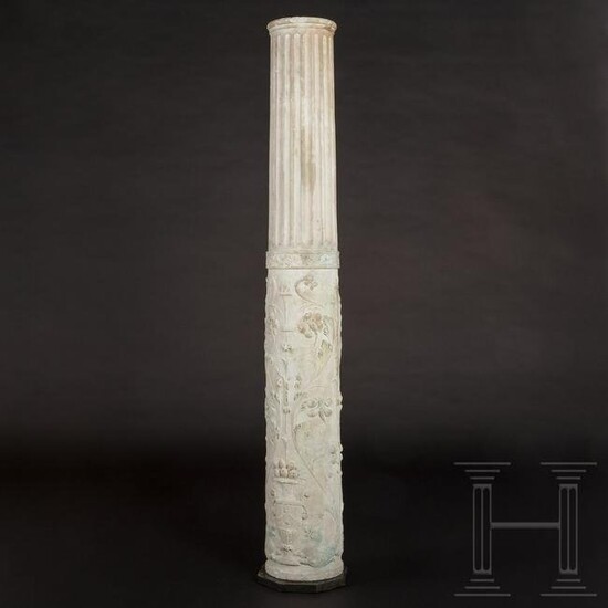 A carved Italian Renaissance marble pillar, 16th