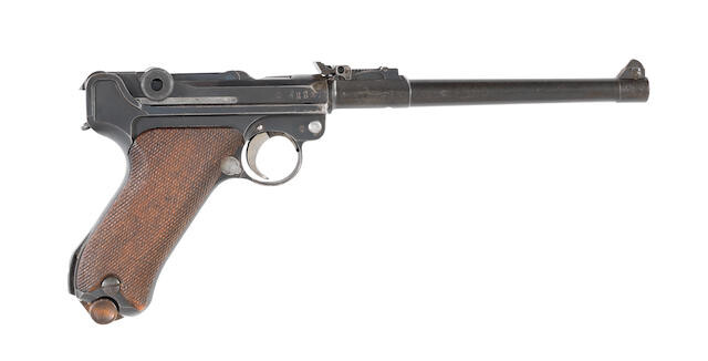 A deactivated 9mm Luger 'Model 1914' Artillery semi-automatic pistol by D.W.M., no. 632