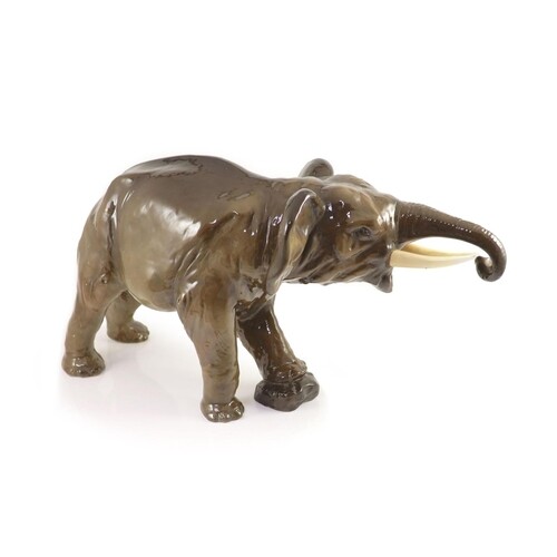 A large Royal Doulton pottery figure of an elephant, HN2640,...