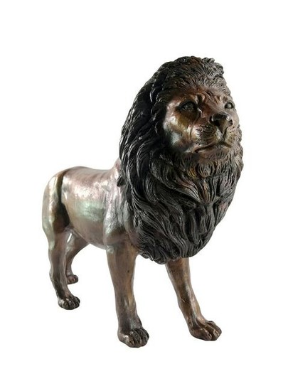 A magnificent bronze lion
