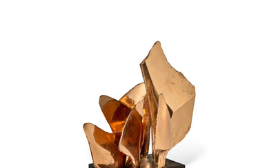 ALICIA PENALBA (1913-1982) Petit Refuge 1975 gilt bronze on black...