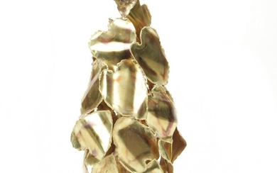 Abstract Brass Hearts Sculpture