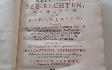 Adriaen Verwer - Nederlants See-Rechten Avarijen en Bodemaryen - 1711/1711