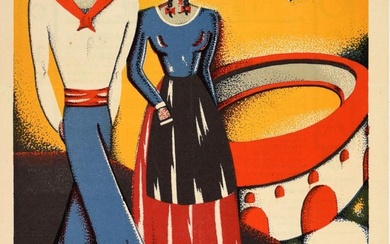 Advertising Poster Vitoria Bullfights Corrida Toros Spain Art Deco....