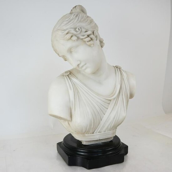 After Canova: Alabaster Bust of a Woman
