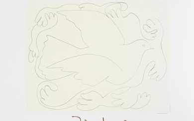 After Pablo Picasso, Etudes de Mains et Colombe, Lithograph
