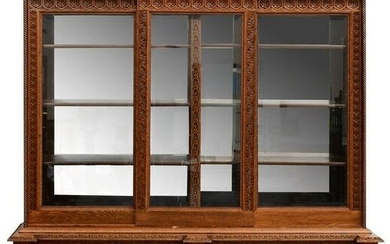 American Aesthetic Movement Oak Display Cabinet