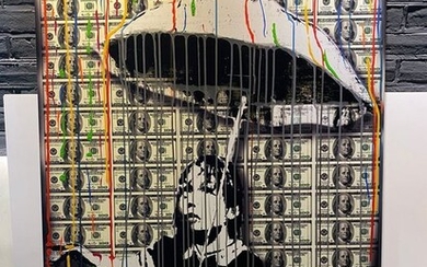 AmsterdamArts - Banksy x American Dollar rain drip painting