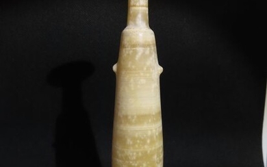 Ancient Egyptian Alabaster Alabastron Vessel Ptolemaic Period,23,5 cm H.