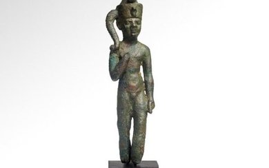 Ancient Egyptian Bronze Figure of Harpocrates