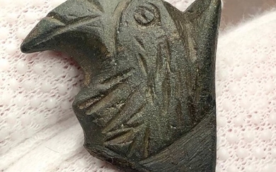Ancient Roman Bronze Head of a Griffin the famous Mythological creature- ''Hybrid'' between the Lion and an Eagle..