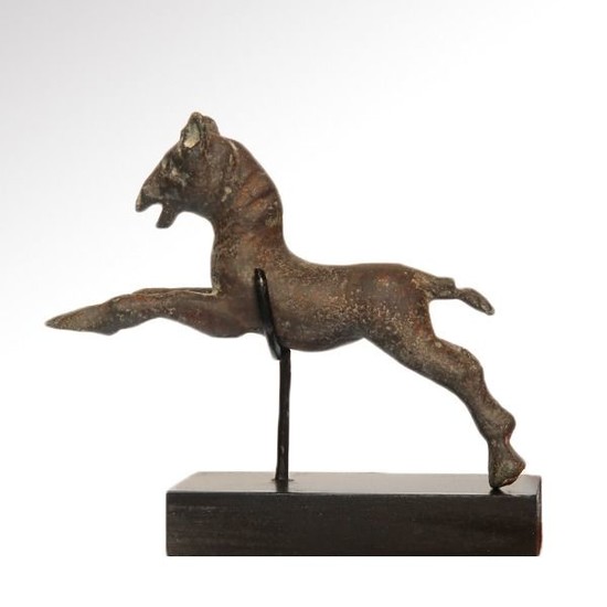 Ancient Roman Bronze Leaping Horse