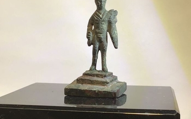 Ancient Roman Bronze Mercury statuette - Roman - 72×39×39 mm - (1)