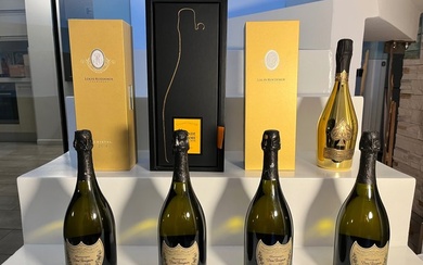 Armand de Brignac, Dom Pérignon, Louis Roederer, Veuve Clicquot - Dom Perignon 2005 x2, 2004 & 2006, 2014 x2 Cristal, 2008 La Grande Dame & Ace of Spades Gold - Champagne Brut - 8 Bottles (0.75L)
