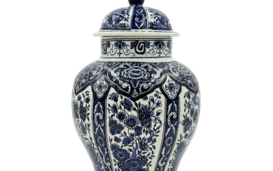 BLUE AND WHITE PORCELAIN VASE BY BOCH A classic...