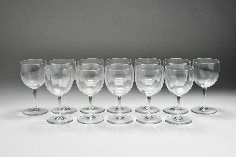 Baccarat Crystal Montaigne Optic Goblets, 12
