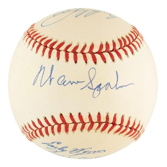 Baseball Hall of Fame Pitchers (6) Signed Baseball