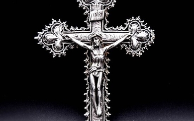 Beautiful and great piece - Crucifjo - .925 silver - 20th century