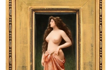 Berlin (K.P.M.) Porcelain Plaque of a Nude Woman