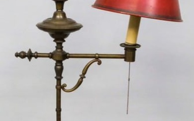 Brass and Tole Floor Lamp